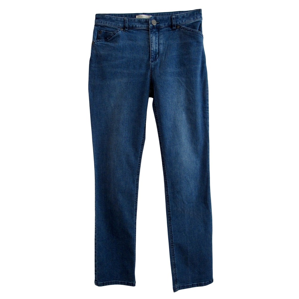 J. Jill‎ Tried & True Fit Slim Leg Jeans Medium Wash Blue Stretch Denim Womens 4